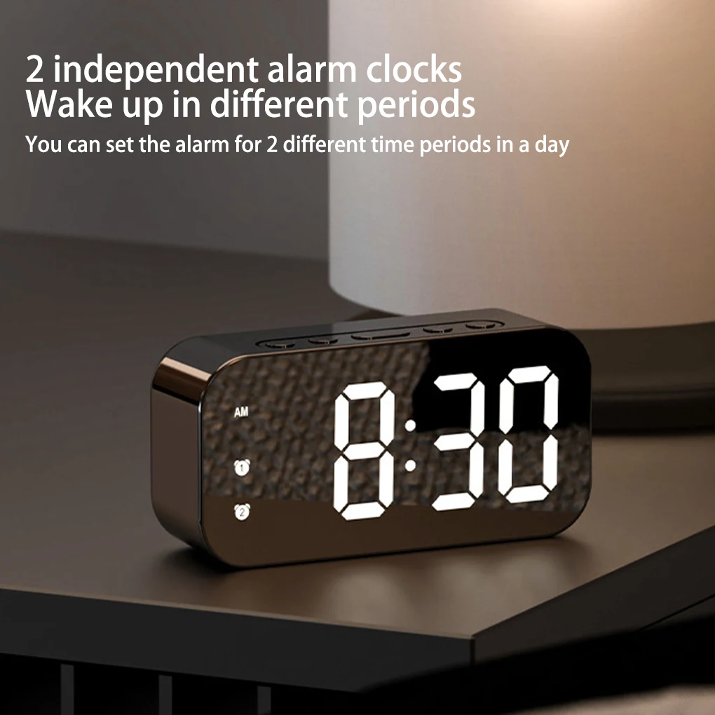Digital-Alarm-Clock-Portable-Electronic-Clocks-Brightness-Dual-Alarms ...