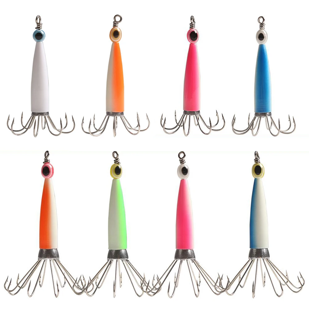 squid jigs fishing glow in the dark jig puget sound 4pcs high quality