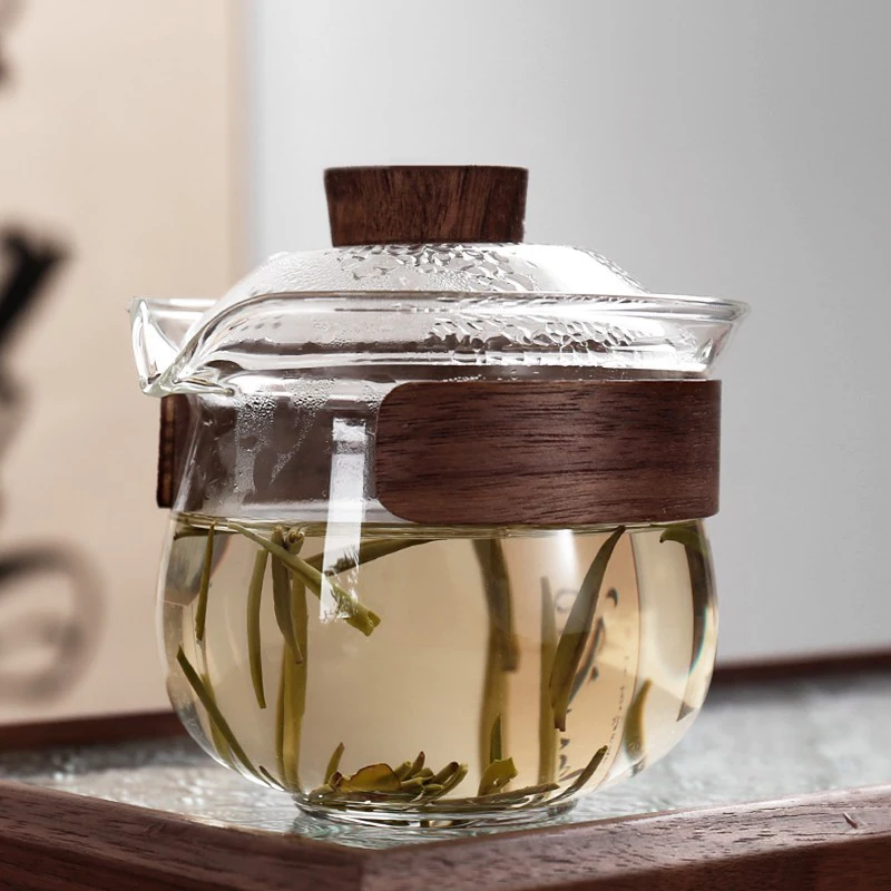 Glass Gaiwan Single Tea Bowl Large Kungfu Tea Set Heat-resistant Tureen for Puer Thickened