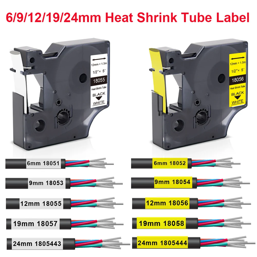 Dymo Heat Shrink Label Printer Dymo 18051 Heat Shrink Tube Dymo