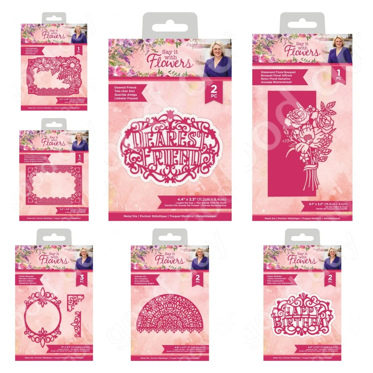 

New 2022 Happy Birthday Flowers Arc Metal Cutting Dies Scrapbook Diary Decoration Embossing Template Diy Greeting Card Handmade
