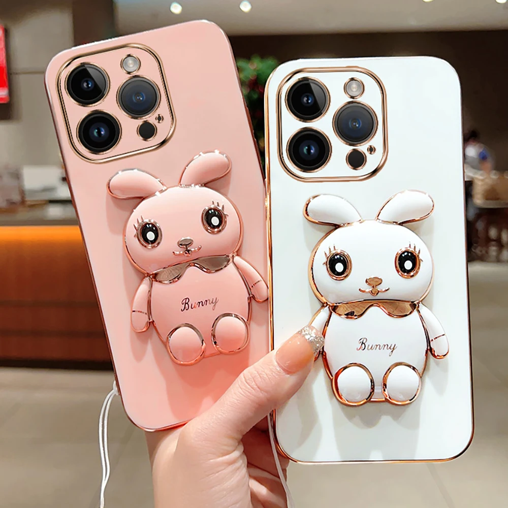 Handyhülle Mit Klappbarem Hasenhalter Und Galvanisierung_voghion.com