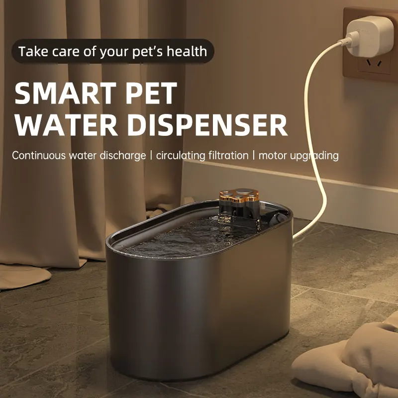 

2023 New Cat Water Dispenser with Automatic Circulation Filtering Detachable and Large Capacity 3L for Cats and Dogs Feeder