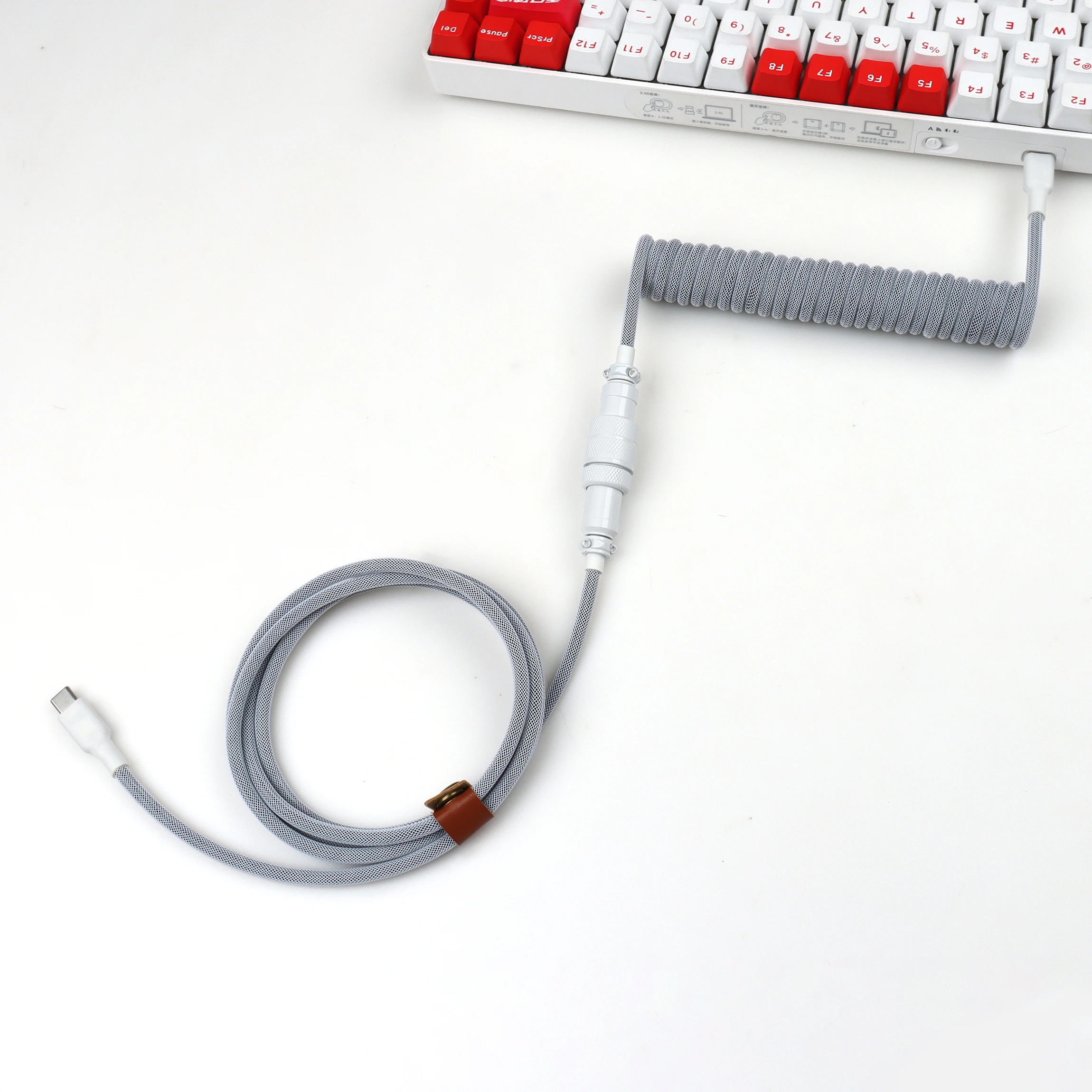 C to C Style Coiled Cable Type C Mechanical Keyboard Usb C Data Cable GX16 Aviator Desktop Computer Aviation Connector