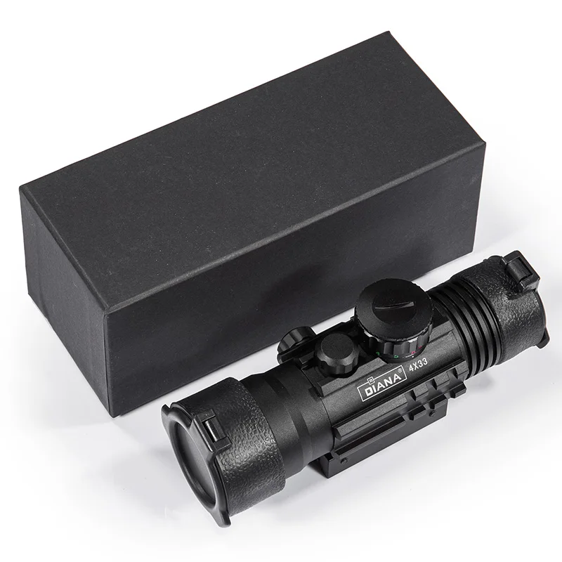 4X33 Red Dot Sight Scope Tactical Optics Riflescope Fit 11mm 20mm Rail for Hunting