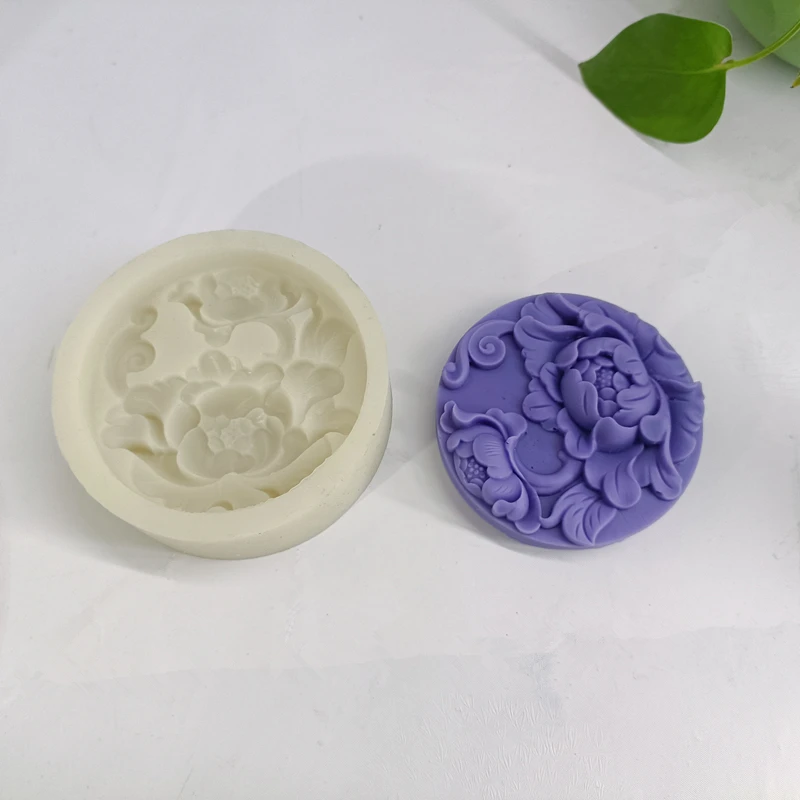 Peony Flower Soap Mold Handmade Candle Molds Silicone Cake Decoration Candy Biscuits Baking Accessories DIY Gift to Friends