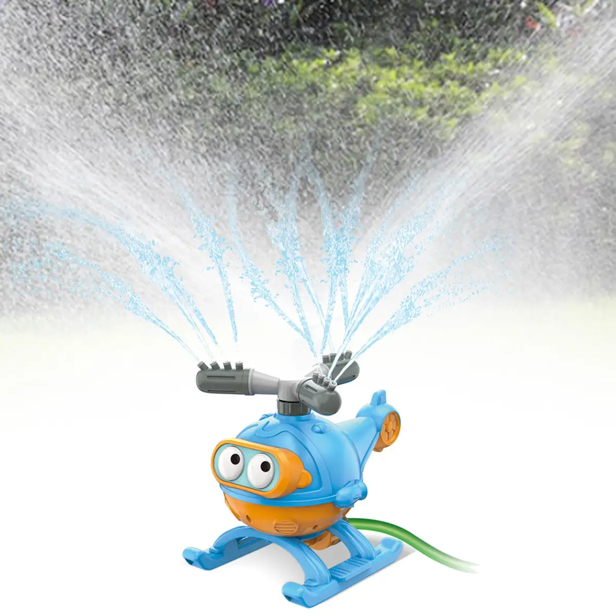Helicopter Sprinkler Toy Summer Water Sprayer Toy Attaches to Garden Hose