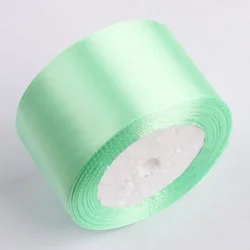 Versatile 25 - Yard Satin Ribbon - 36 Vibrant Colors for Crafts and Gift Wrapping (Aqua green)