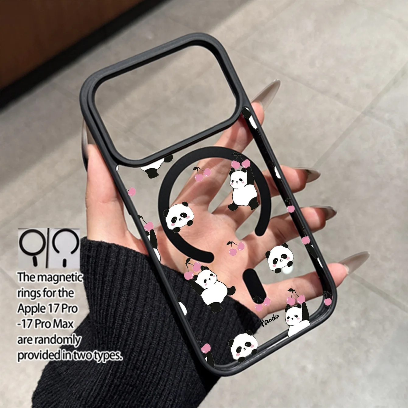 Cute Panda Cherry Magnetic Phone Case Cover