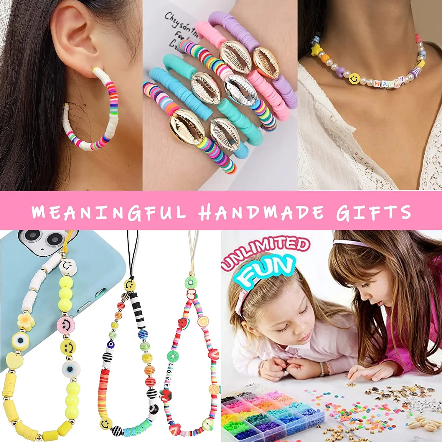 Kit de bracelet de perles de ficelle fait à la main pour enfants, jouet  perlé pour enfants, bracelet de bricolage, jouets pour filles, collier en  plastique, bijoux de bracelet - AliExpress