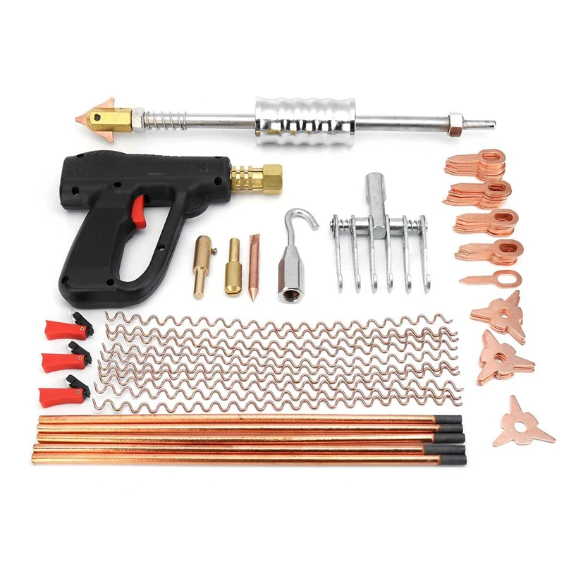 

86Pcs Dent Repair Puller Kit Body Dent Repair Demolition Device Welder Stud Mini Welding Machine Hammer Tool Kit