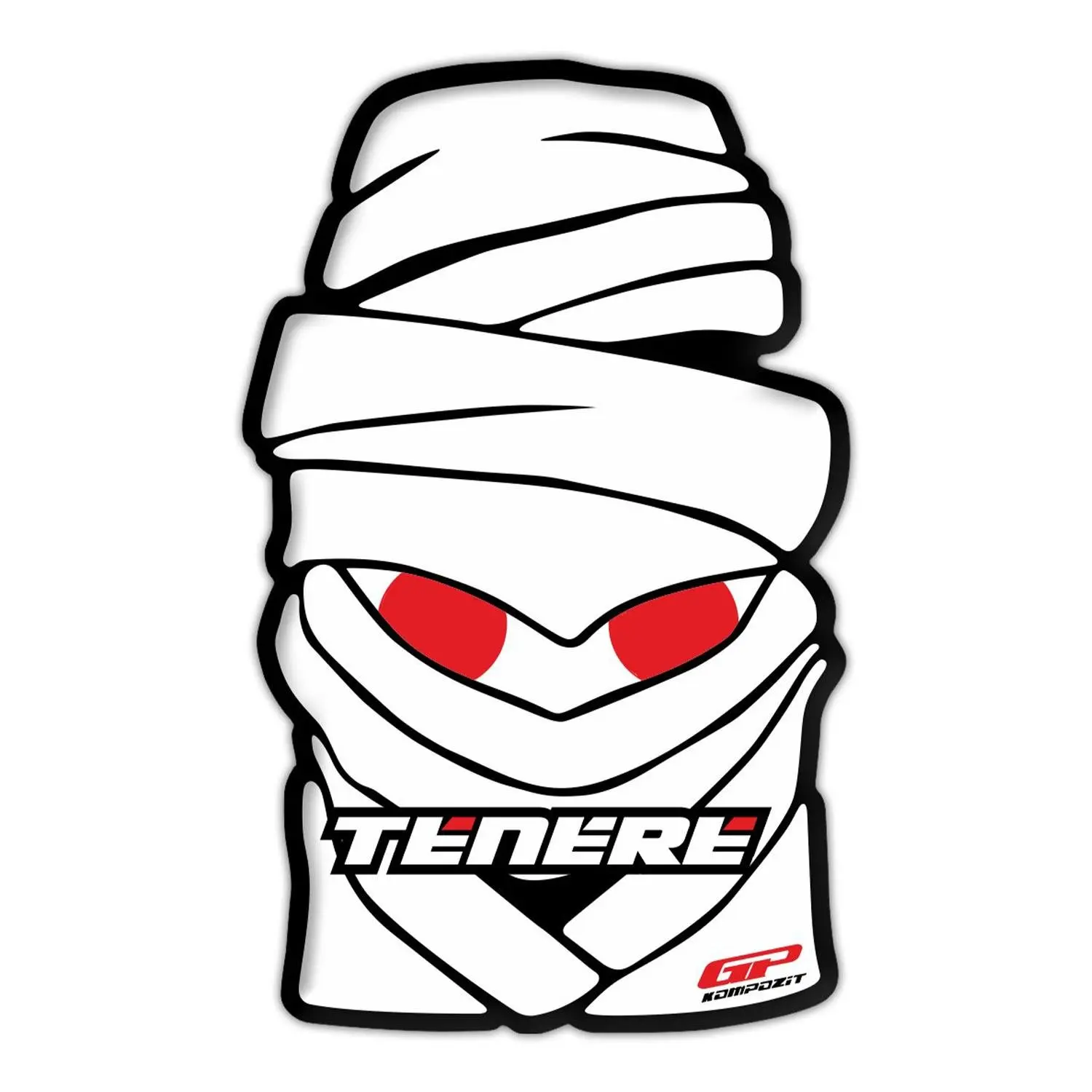 

GP Composite for Tenere 700/1200 2011-2022 Compatible Tank Pad White-Red