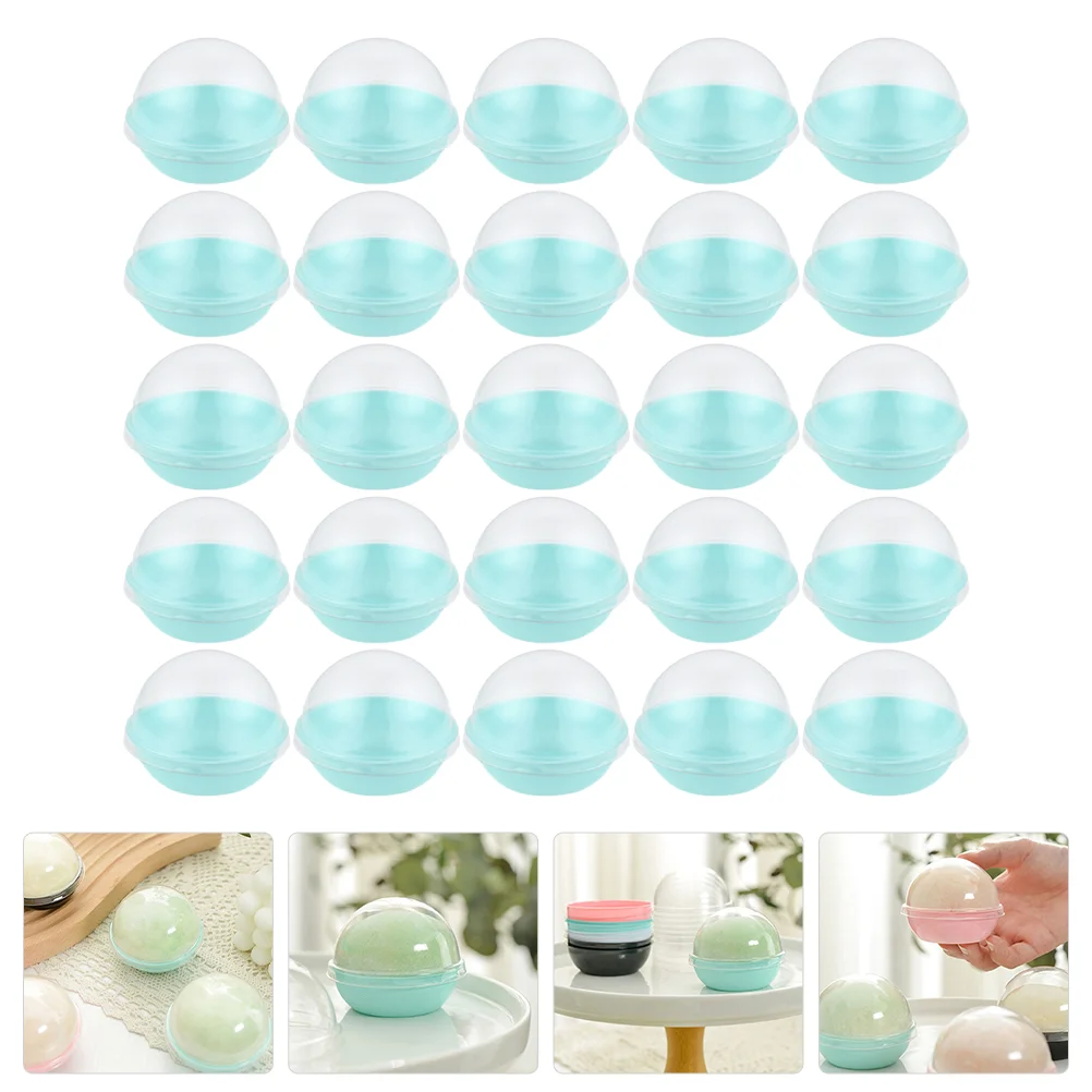 

Round Plastic Egg-Yolk Puff Container Transparent Mooncake Dome Boxes Baking Packing Box