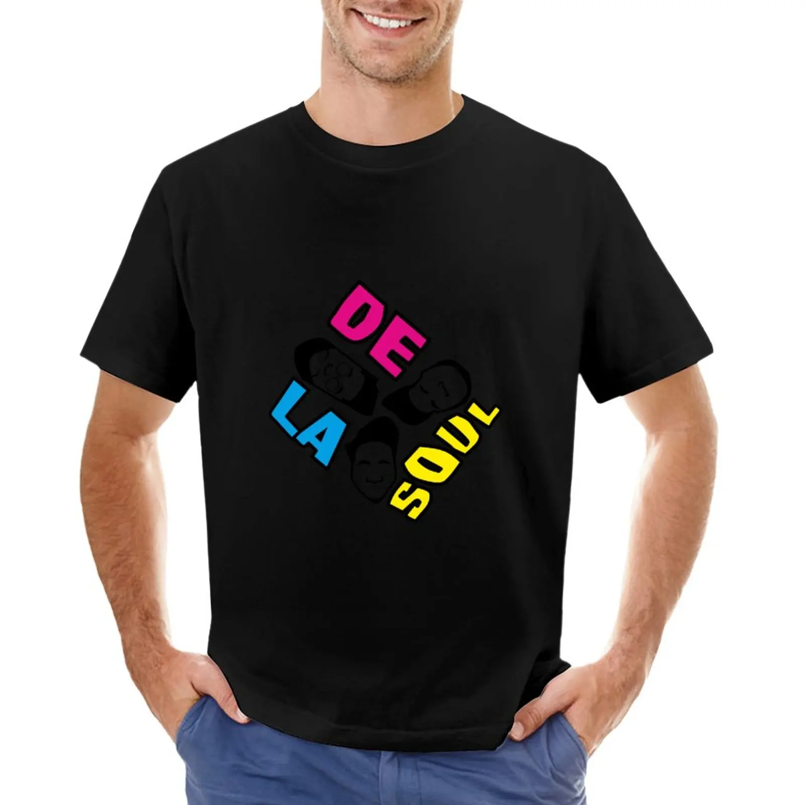 

Футболка De La Soul, короткая футболка, одежда аниме, Мужская одежда, тяжелые футболки для мужчин