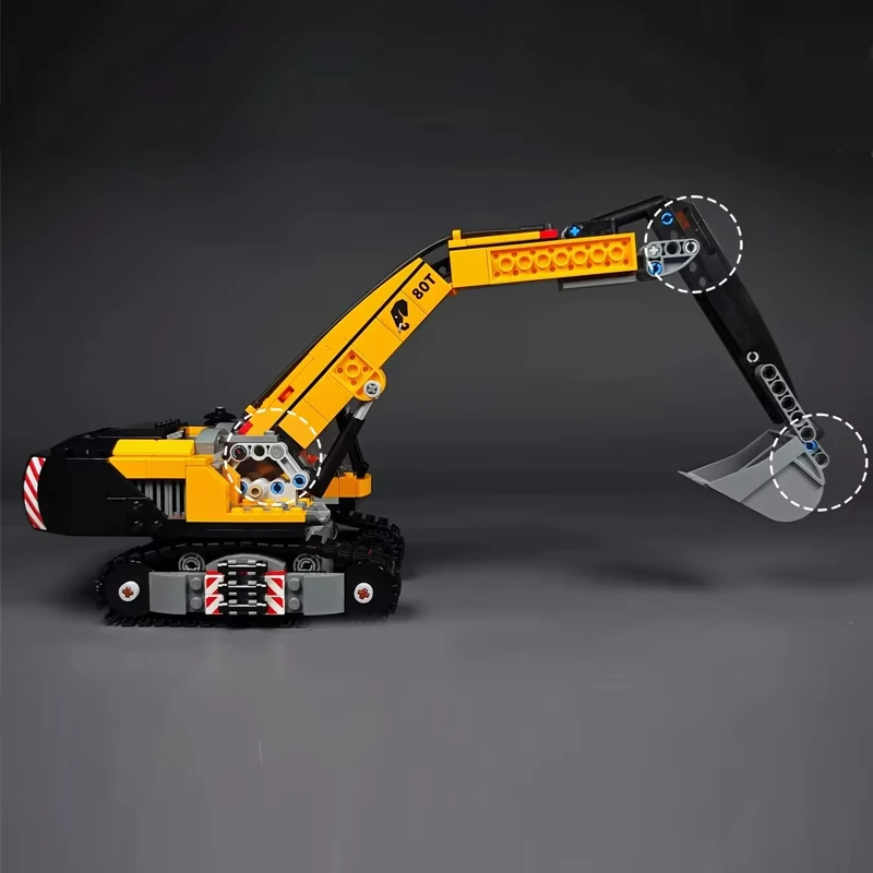 City Construction Excavator Building Blocks  MOC With 3 Figures Assemble Bricks Toys Gift For Children Kids - 5