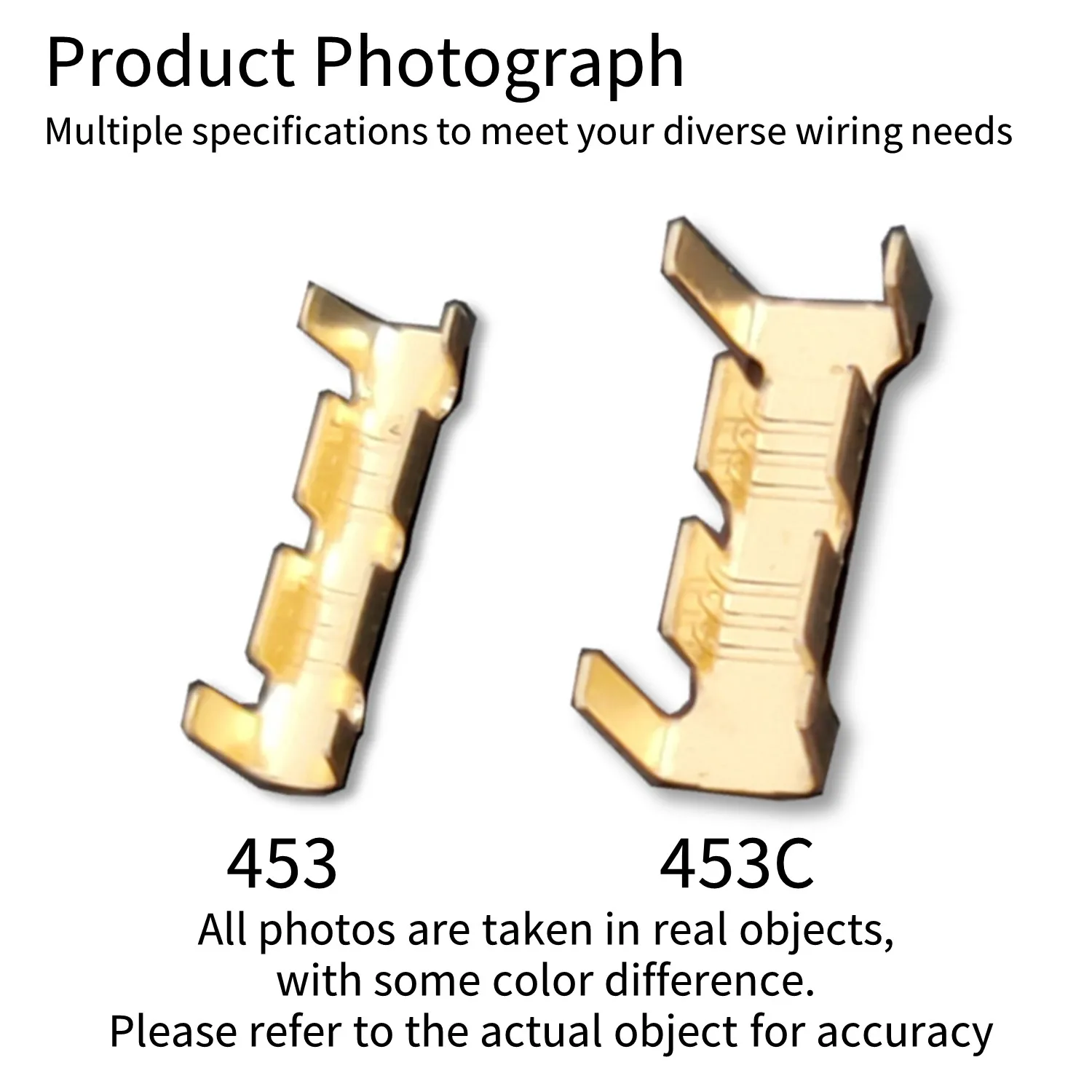 Terminal Connector 100pcs 453/453C U-shaped Terminal Wire Quick Connector Terminal Small Tooth Fascia 0.5-1.5mm2/2.5-4.0mm2