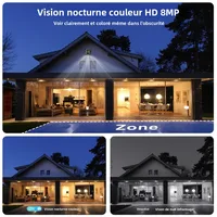 Caméra Wifi extérieure 8MP 4K double objectif double écrans noir caméra de Surveillance Vision nocturne détection humaine caméra de sécurité ICsee 3