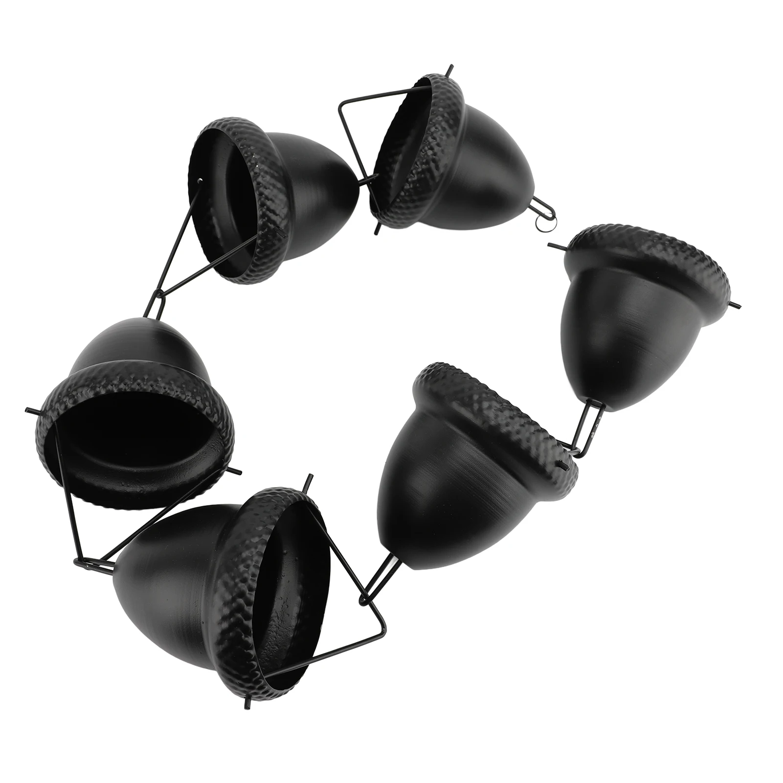 Rain Chain Acorn Large Cup Rain Catcher Chain 3.28ft Length Replacement Downspout for Gutters Garden Outdoor Decor Black