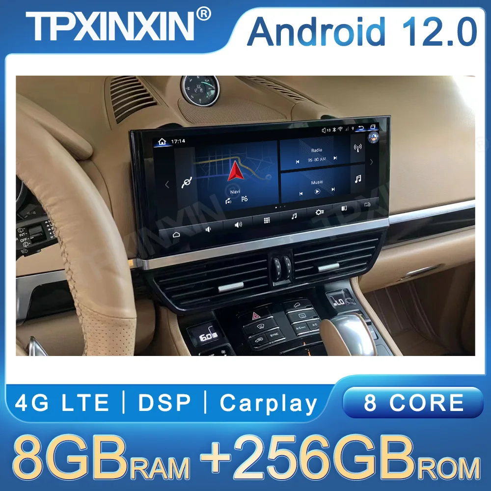 Unità Principale Di Navigazione Gps Per Auto Lettore Multimediale Registratore Radio Stereo Automatico Per Porsche Macan Android12