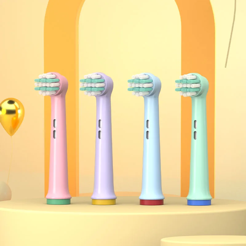 

4 Pcs Suitable for Oral Bi electric children's toothbrush head EB-10A Brauo soft bristles children3744/D100K 4510K d10 d12