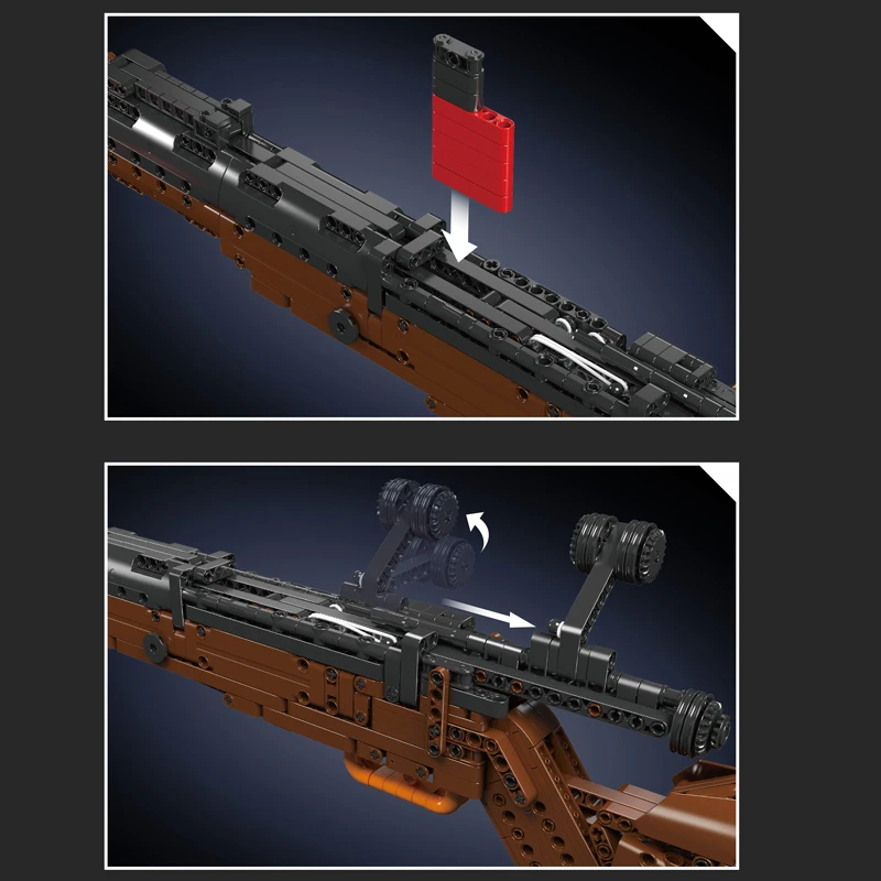 Mould King 14002 Block Gun Toys The MOC 98K Sniper Rifle Building