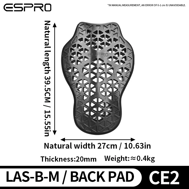 CE2 인증 백 가드 남성용 범용 충격 방지 라이더 등 보호 패드 소프트 오토바이 재킷 삽입형 등 보호대