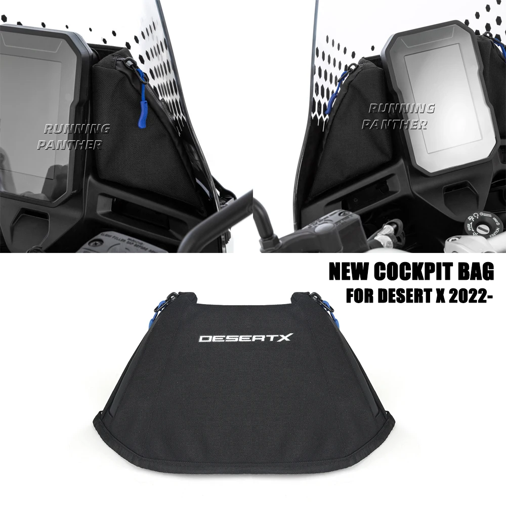 

Motorcycle Accessories Cockpit Bag For Ducati DesertX Desert X DESERT X 2022 2023 2024 Tool Waterproof Bags Black