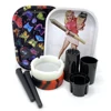 Tobacco Metal Rolling Tray Cigarette Plastic Grass Grinder Storage Tube Container Silicone Round Ashtray Smoking Set 6