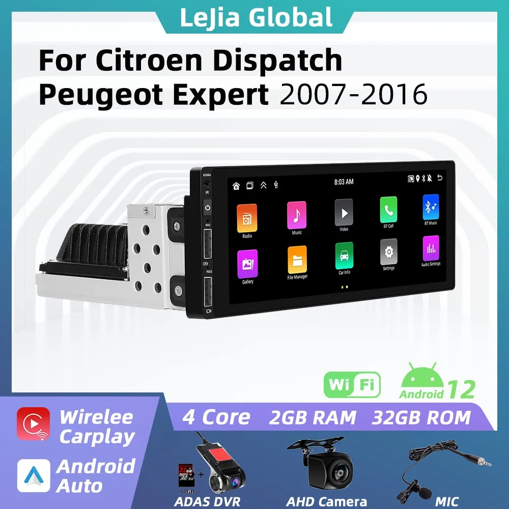 

For Citroen Dispatch Peugeot Expert 2007-2016 1din Android Car Multimedia 1 Din Radio Stereo Head Unit Carplay Autoradio GPS
