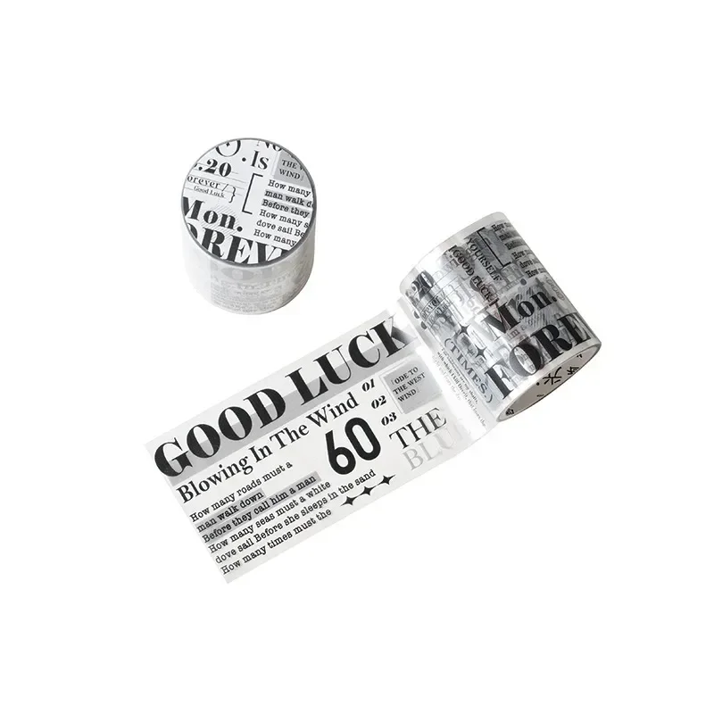 JIANWU 50mm*200cm Nostalgia Monologue Series Vintage English Text Material Collage PET Tape Creative DIY Journal  Stationery 5