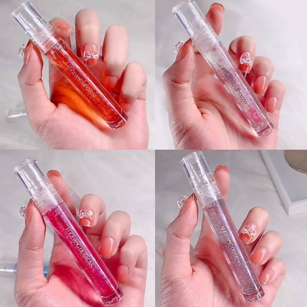 Mirror Water Lip Gloss Lip Glaze Transparent Glass Lip Oil Liquid Lipstick Lipgloss Moisturizing Natural High Gloss Lip Oil Care 6