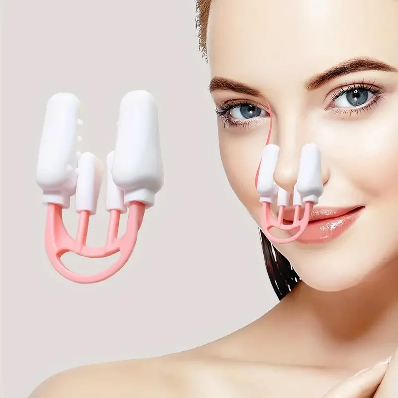 nose shaper clip pain free nose bridge straightener corrector beauty up lifting soft safety silicone tool for wide crooked nose women men details 1