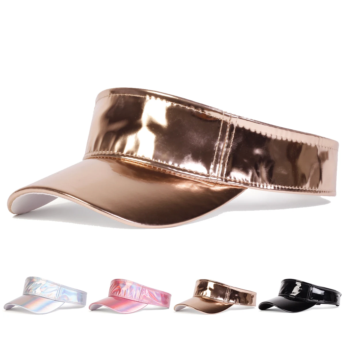 Unisex Laser Bunte PVC Leere Top Baseball Caps Frühling Sommer Outdoor Einstellbare Casual Hüte Sonnenschutz Hut Sport Kappe – Detail 1