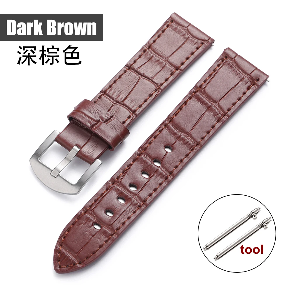 Luxury Calfskin Leather Watch Strap with Slub Pattern - Premium Universal Watchband