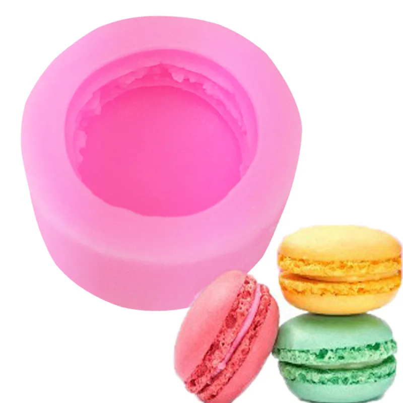 

3D Single Macaron Shape Silicone Mold Diy Round Fondant Chocolate Cake Decor Baking Tools Clay Plaster Soap Candle Resin Mould