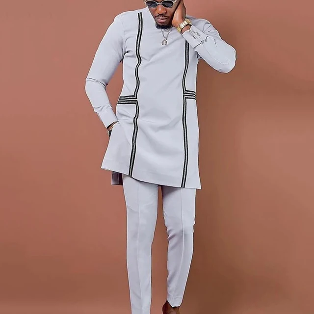 Deji Long Sleeve Dashiki Outfit - Image 4