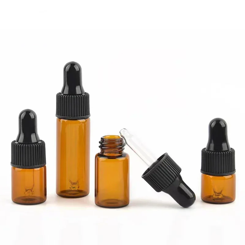 Glass Dropper Bottles Empty Transparent Gold Cap Perfume Pipette Essential Oil Aromatherapy 2/3ml glass dropper bottles,glass perfume bottle