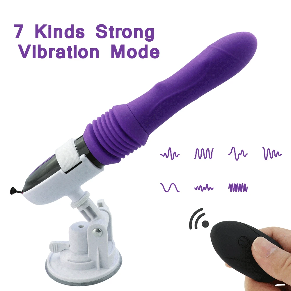 Remote Control Big Dildo Vibrators Telescopic Automatic Sex Machine Adult Sex Products Suction Cup Erotic Toy Woman