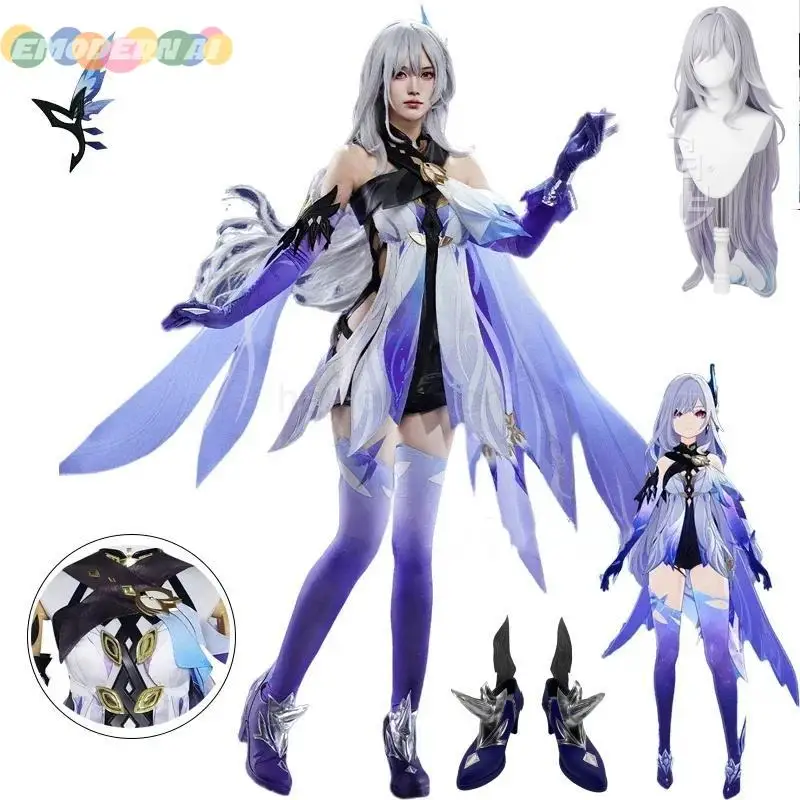 

Skirk Game Cosplay Genshinimpact Skirk Cosplay Costume Master of Tartaglia Game Costume for Women Party Dress