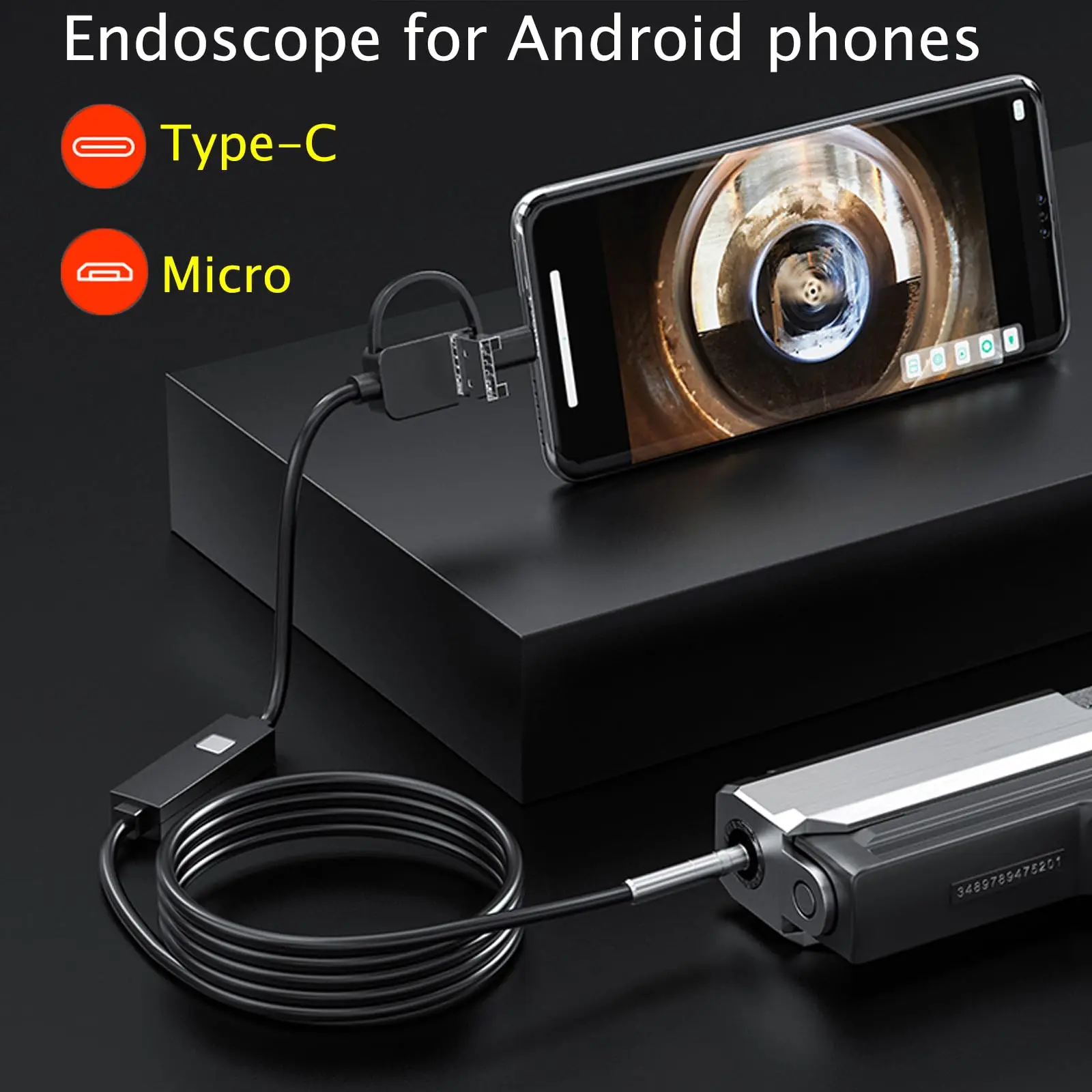 Rifle Borescope Camera 5mm Digital Hunting Cleaning LED Light Fits 0.2-0.3 inch Caliber rifle borescope camera