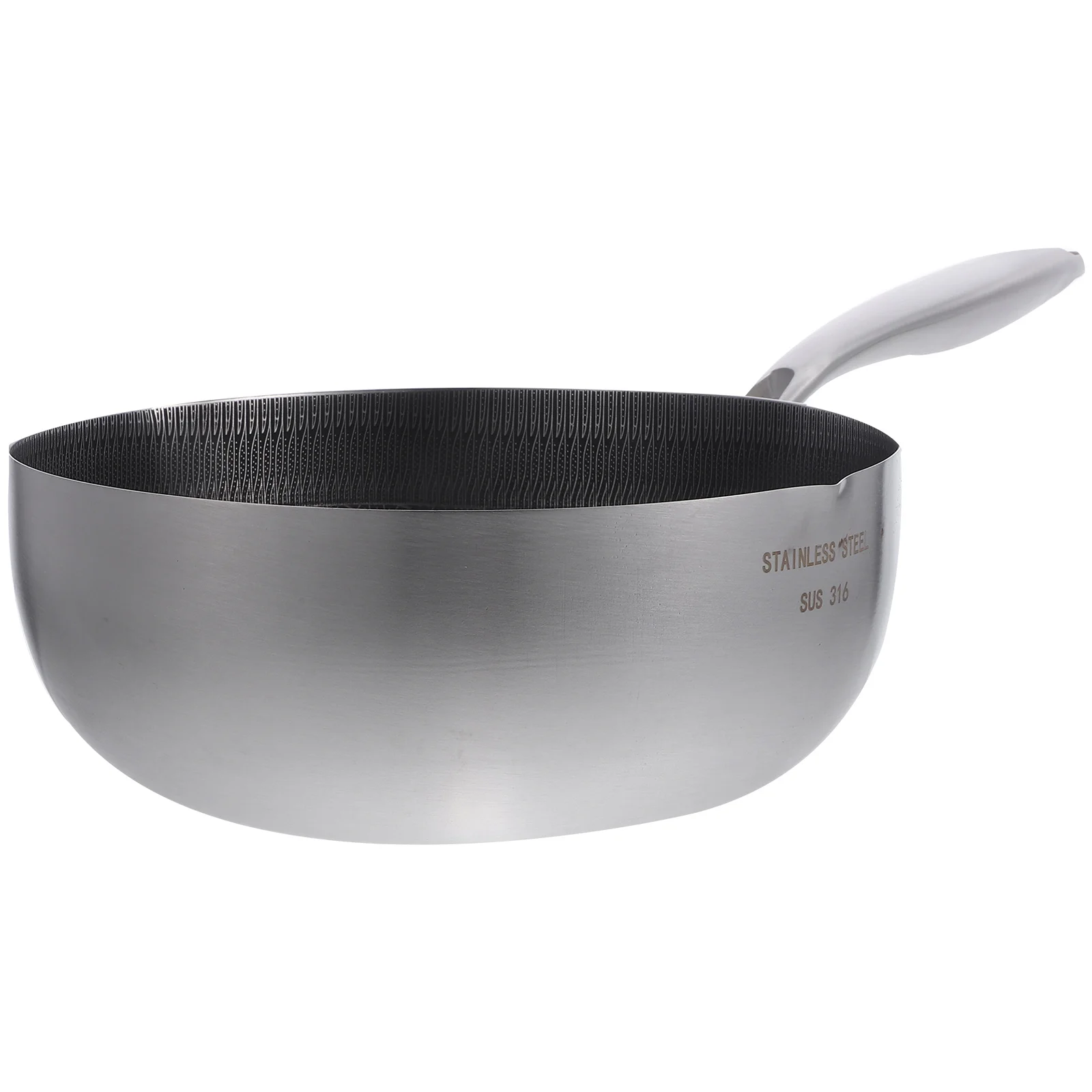 

Stainless Steel Saucepan Sauce Pot With Pour Spout Frying Pan Honeycomb Flat Bottom Cooking Pot Nonstick Induction Pot