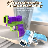 Rubber Band Gun Toy 3D Printed Gun Cub Radish Toy Knife Kids Stress Relief Toy Christmas Gift Decompression Boy's birthday Gift 2