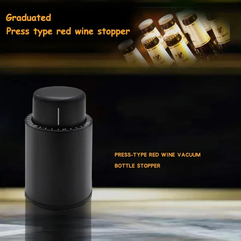 Reusable Wine Bottle Stopper Time Scale Record Real Vacuum Wine Stoppers Preserver Corks Keep Fresh for Lovers