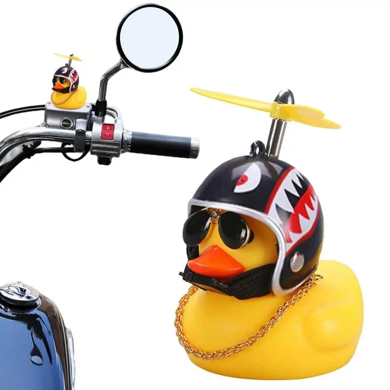 

Duck In The Car Interior Decoration Yellow/Black Duck For Bike Motor Ornament Creative Propeller Duck Car Accessories Present