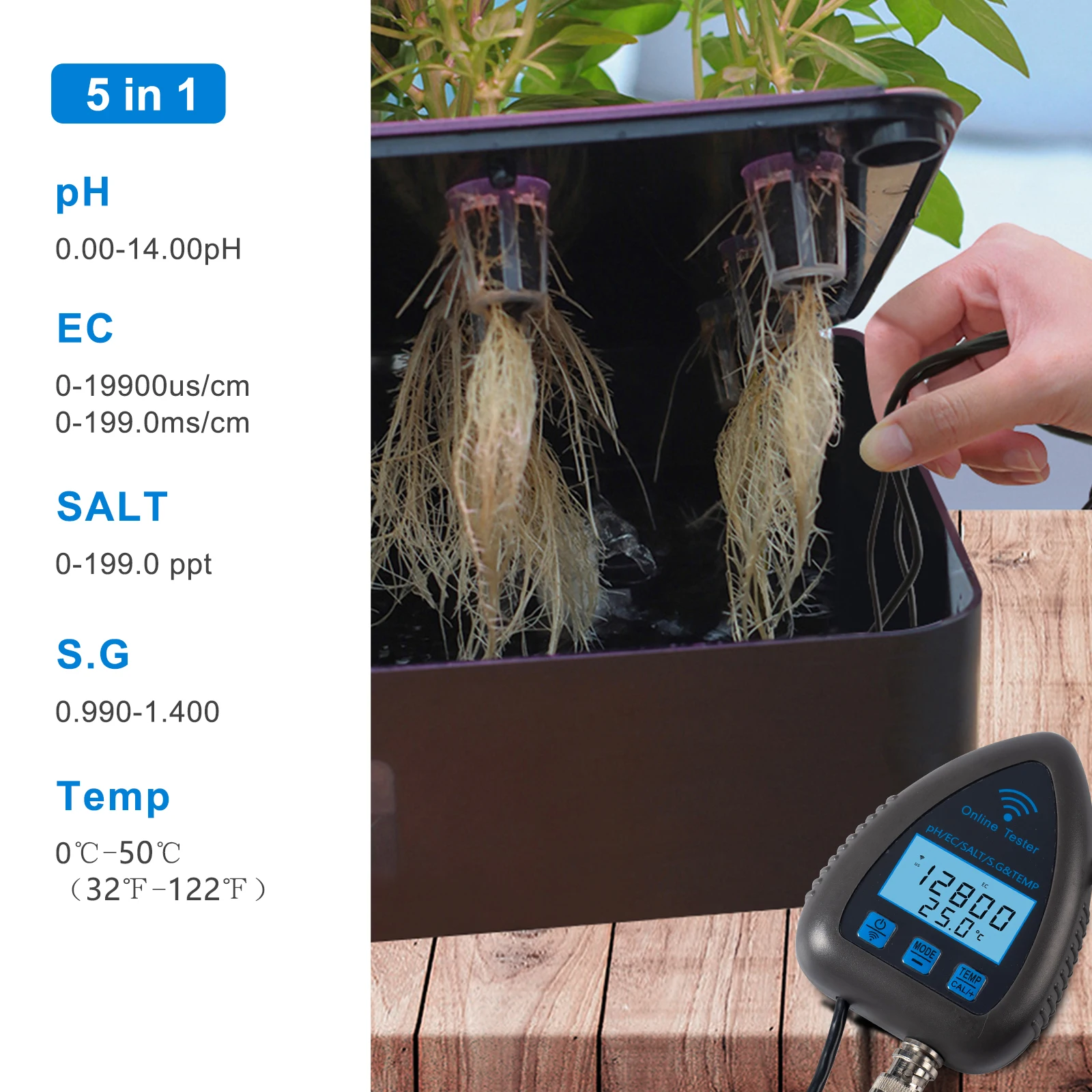     ˻, ̴ 5 in 1  м, PH, EC, SALT, S.G, µ  , 9953, 9951, W