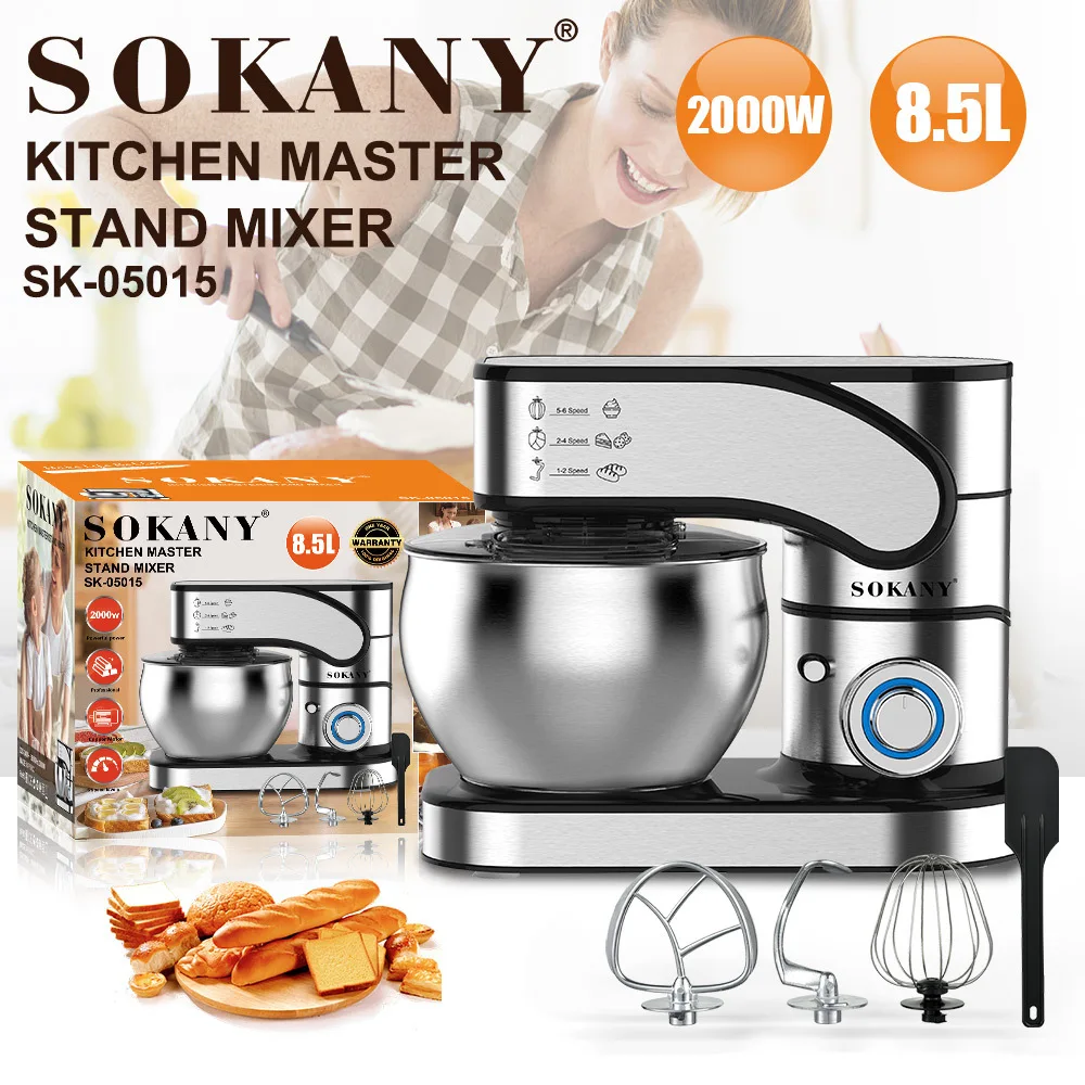Foreign Trade SOKANY05015 Dough Kneading Machine Household 8.5L Chef Automatic Beating and Mi