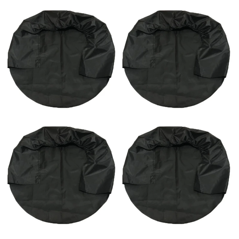 Car Spare Tire Protective Cover Waterproof Dustproof Wheel Bag 4 Pack Universal