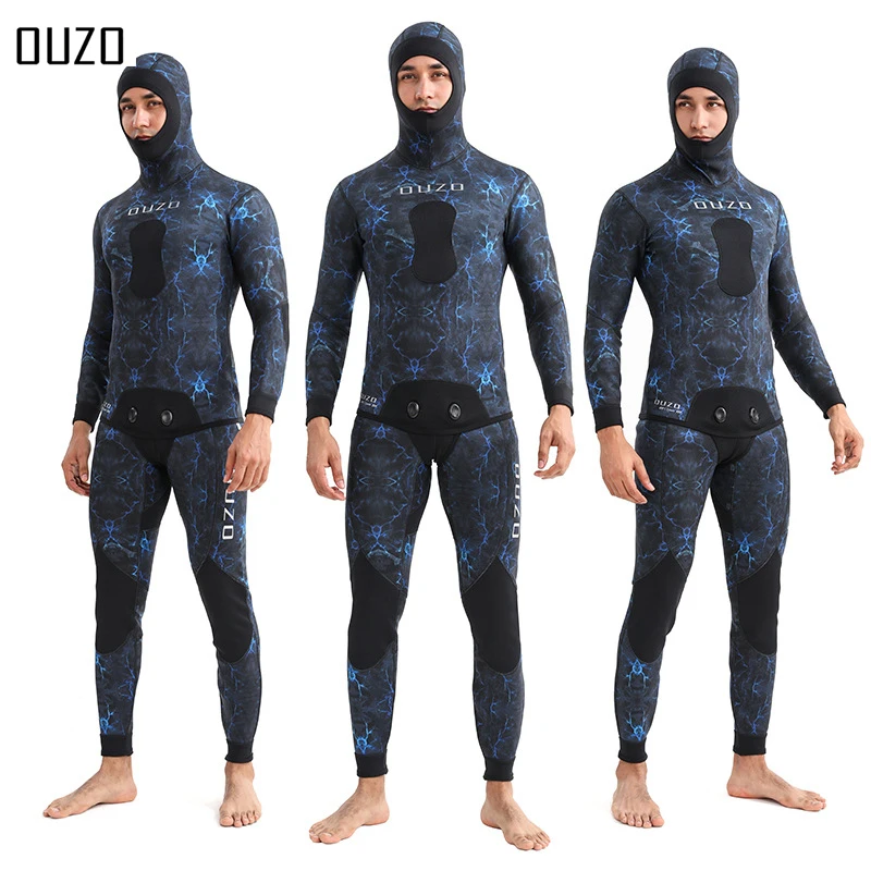 1.5mm Neoprene Wetsuit Men Spearfishing Diving Suit Camouflage Camo Hooded Free Diving Suit Scuba diving