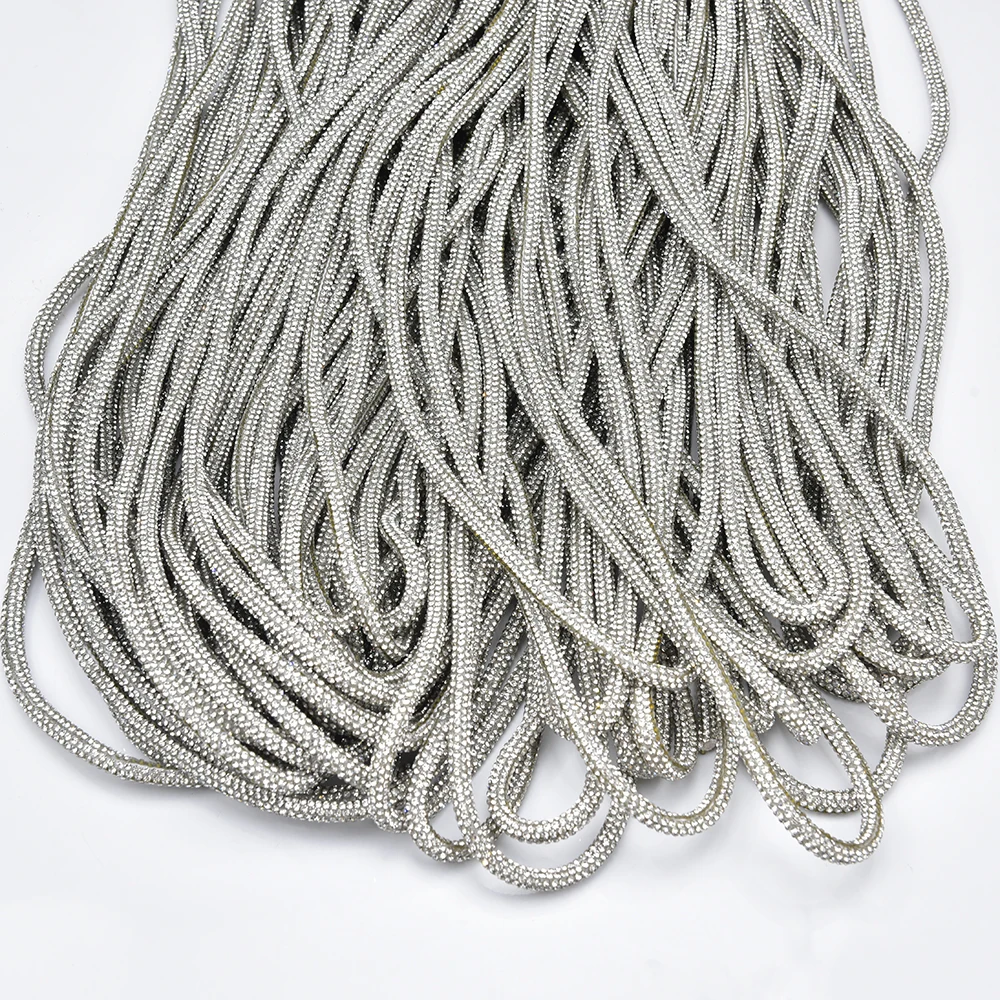 QUARKZMAN 4mm X 1.2m Cordon De Tube De Strass Bling Corde De