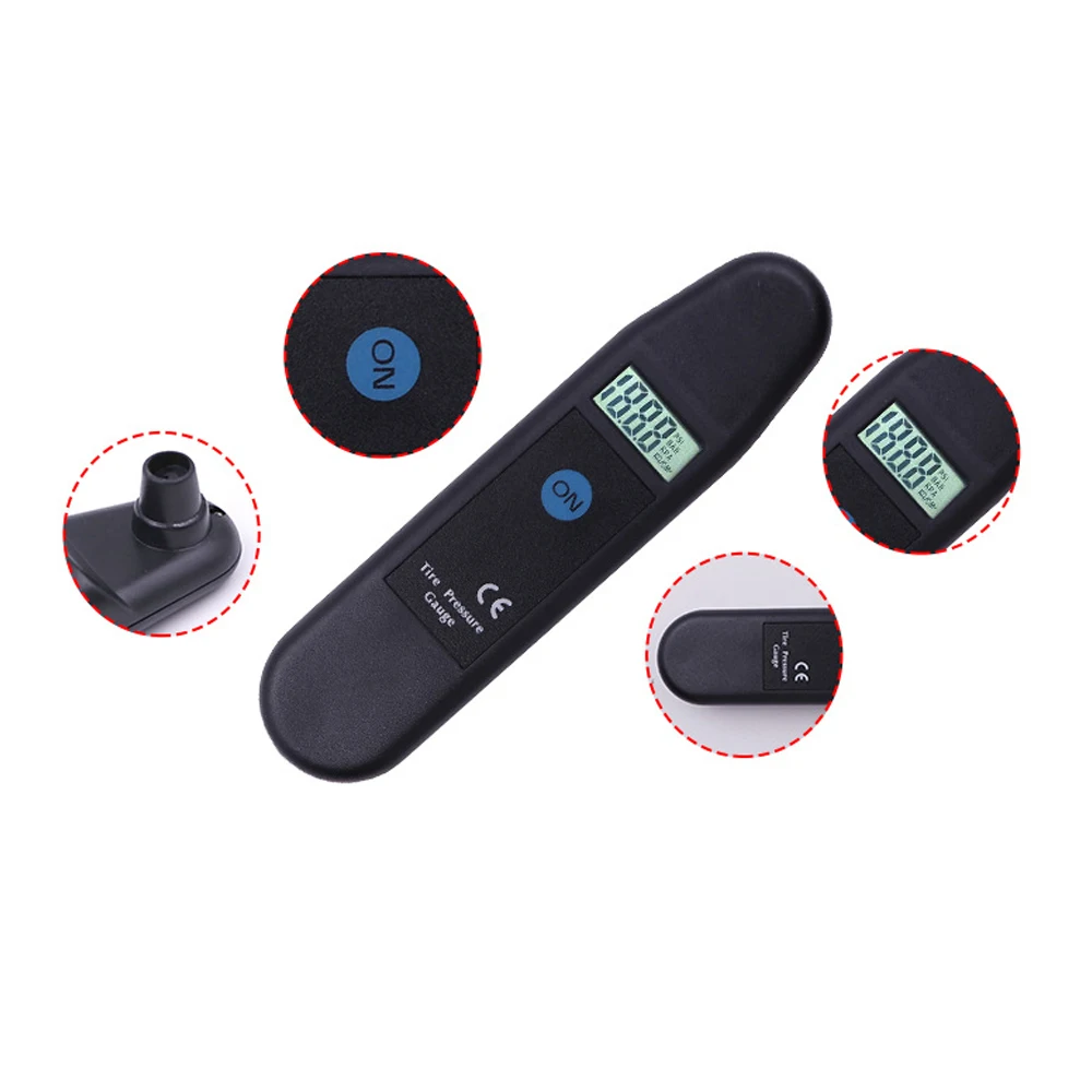 Accuracy Digital LCD Display Car Wheel Air Tyre Pressure Gauge Car Motorcycle Manometer Detector Tool 5-150 PSI/KPA/BAR